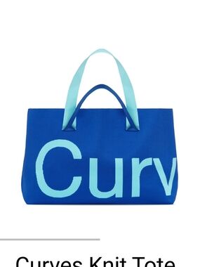 Curves By Sean Brown Knit Tote (Azure) - Brand New